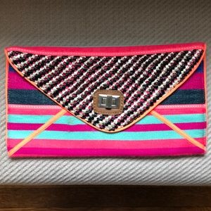 Colorful envelope clutch